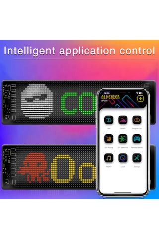 Matrix Esnek Panel Led Cama Yapışır Uygulama İle Kontrol 37cm