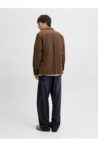 Jack & Jones Jack&jones Jprrayle Melange Solid L/s Erkek Gömlek 12286840 Kahverengi