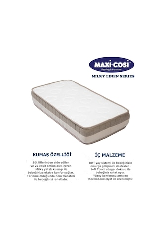 Uzunbebe 100X180 Maxi Cosi Milky Ortopedik Yaylı Yatak - 100X180 Yatak