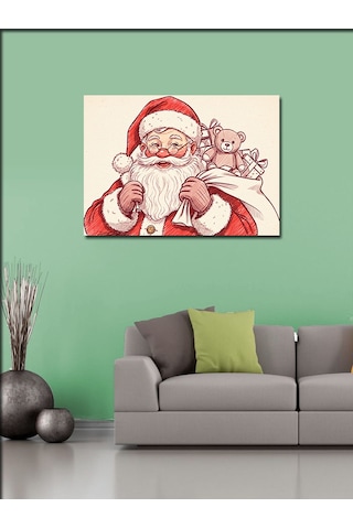 Kanvas Tablo Noel Baba Hediyesi 100cmx140cm