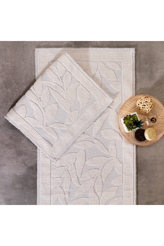 Schafer Home Leaf 2 Li Banyo Paspası-ekru Ekru
