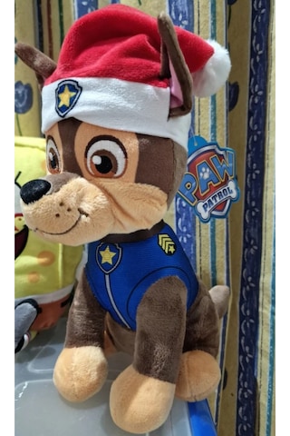 Paw Patrol Yılbaşı Serisi Chase 27 Cm Peluş Oyuncak Polis Köpek Çok Renkli