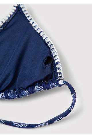 Mavi - Deniz Kabuğu Baskılı Lacivert Bikini Üstü 1914060-80946