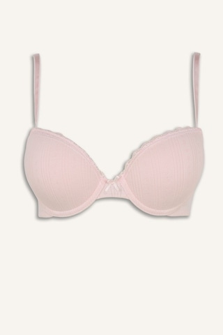 Defacto %100 Pamuk Kaplı Pedsiz Balenli Tişört Bra F6142ax26sppn447 Pembe-pn447