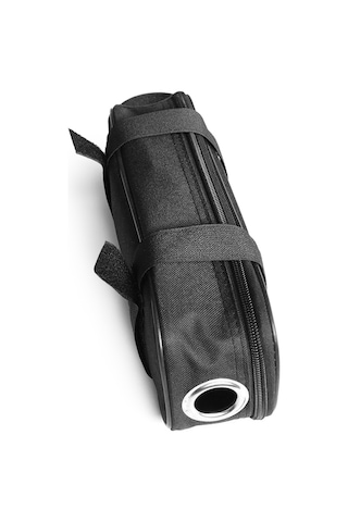 Youtek Dağ Bisikleti Üçgen Çerçeve Çantası, Poliester Materyal, 27x9.5x7 Cm, 100g, Kontrolcü Taşıma Fonksiyonu Siyah