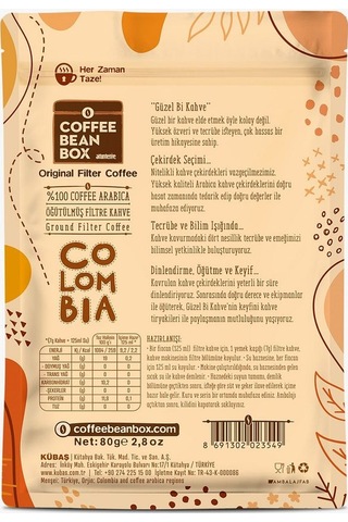 Altın Telve Colombia Filtre Kahve 10 x 80 G
