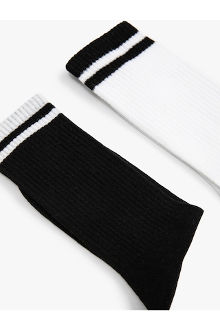 Koton Kolej Soket Çorap Seti 2'li Multıcolor 3sam80131aa Mavi