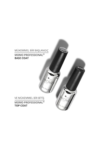 Momo Professional Kalıcı Oje Protez Tırnak Base Coat Top Coat 2'li Set