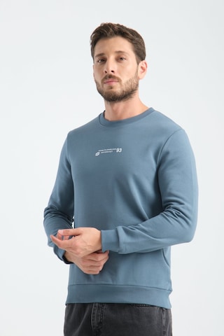 Shooter Sportwear Ribey Erkek Üç İplik Sweatshirt Regular Fit Pamuklu Bisiklet Yaka Günlük Spor Basic Orman Yeşili