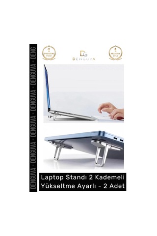 Tabletstandı Ergonomik Laptop Standı Bilgisayar Tutucu Yükseltici Portatif Yükseltme Ayarlı - 2- Ad
