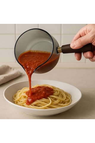 Qerhome Borosilikat Cam Akasya Saplı Cam Kapaklı Minichef Sosluk Füme 550 Ml Füme