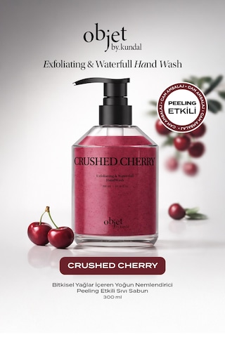Peeling Etkili Nemlendirici Sıvı Sabun Kundal Exfoliating & Waterfull Hand Wash Crushed Cherry