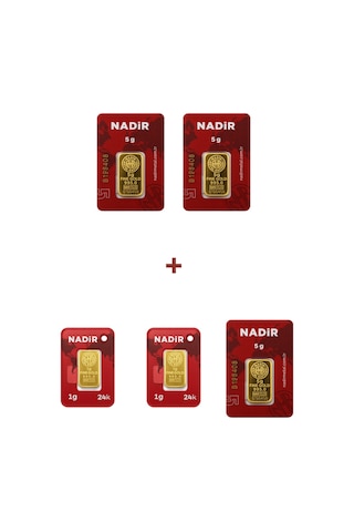 Nadir Gold 24 Ayar 17 Gram Külçe Altın 3 Adet 5 Gram Külçe Altın + 2 Adet 1 Gram Külçe Altın