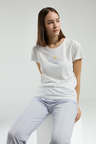 Pierre Cardin Kadın Beyaz Pijama Takımı Beyaz