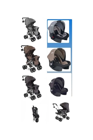 Yeni Doğan Terra Lüx Bebek Çeyiz Seti 16 Parça Ahşap Beşik Kraft Bebek Arabası Mama Sandalyesi... Kahverengi