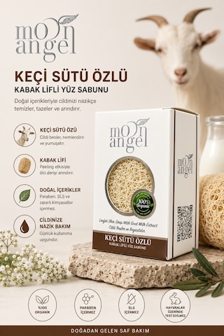 Kabak Lifli Sabun Keçi Sütü Özlü Temizleyici Ve Nemlendirici Cilt Bakım Sabunu