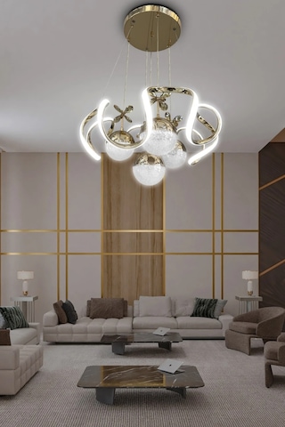 Arya Xl 4 Top Modern Salon - Oturma Odası Avizesi Çok Renkli