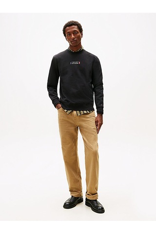 Tommy Hilfiger Brand Love Sweatshırt Erkek Siyah Sweatshirt - Mw0mw41428