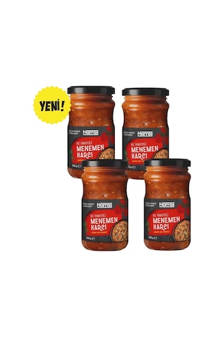 Közlenmiş Domates Menemen Harcı Gurme Lezzet %82 Domates Oranı 340 Gr 4 Adet Toplam 1360 Gr