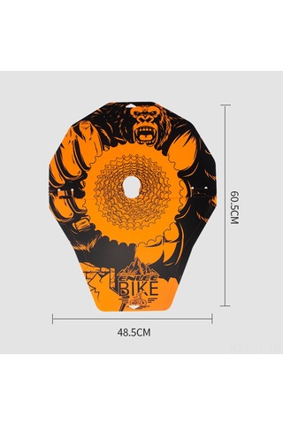 Yifomall Enlee Bisiklet Disk Fren Koruması - Dayanıklı Isıya Dirençli - Yol Dağ Bisikleti İçin Yağ Su Koruyucu - Köpekbalığı Desenli Fren Aracı