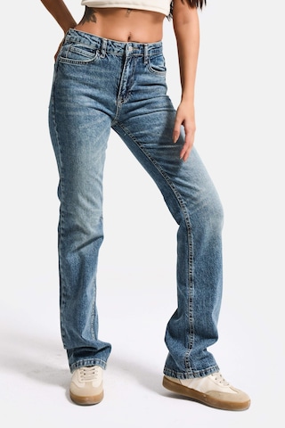 it's basic Kadın Kot Rengi 4w5-32 Düşük Bel Straight Fit %100 Koton Denim Jean Mavi