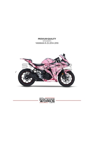 Yamaha R25 2014-2018 Kaplama Sticker Sakura Motor Kaplama Modeli Hazır Kit Yüksek Kalite