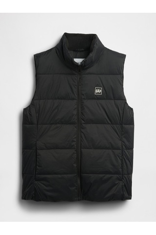 Gap V-frch Logo Lw Puffer Vest Kadın Siyah Yelek 791282002