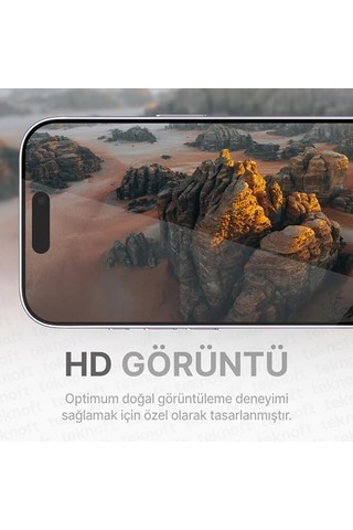 İphone 17 İçin Kolay Kurulum Kitli Takılırken Camın Altında Kesinlikle Toz Bırakmayan Ekstra Güçlendirilmiş Tam Koruma Sağlayan Pürüzsüz Lazer Kesim Premium Ekran Koruyucu Kırılmaz Cam