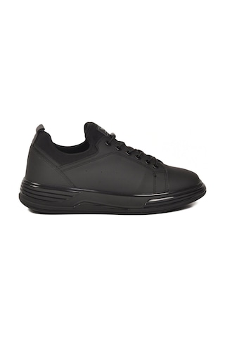 Walkway Siyah Lastik Bağcıklı Erkek Sneaker Balase M Siyah