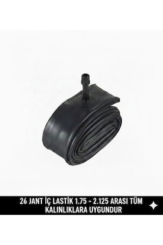 26 Jant İç Lastik - 26x1.75 / 2.125 Uyumlu - Oto Valf Kalın Sibop Bisiklet İç Lastiği