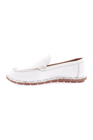 Dgn 603-23y Kadin Dikiş Detayli Loafer Ayakkabi 603-2109-R0198 Beyaz