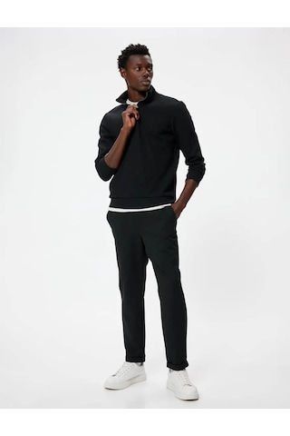 Koton Erkek Sweatshirt Siyah 5wam70041mk 25ky59000123 Y5901 Siyah