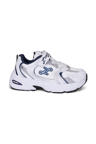 Nstil Günlük Unisex Çocuk Spor Ayakkabı Cırtlı Lastik Bağcık Desenli Rahat Hafif Taban Sneaker 180c Lacivert