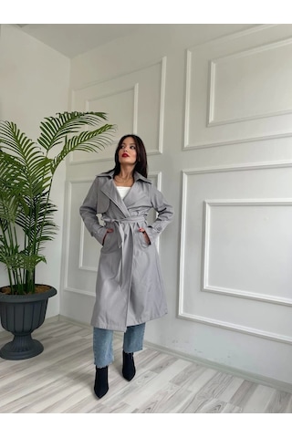 Keymoda Kadın Trençkot Gri Gri