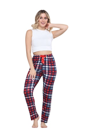 Pijama Altı Modal Ring Viskon Kumaş-pöti Kare Desenli Çok Renkli