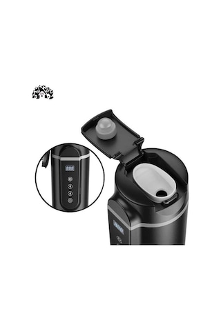 Novahub Mkb173 304 Paslanmaz 420ml 12v/24v Araç İçi Isıtıcı - Beyaz/siyah Termos Beyaz - Siyah