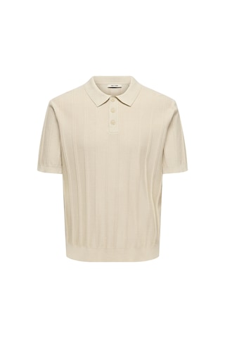 Only & Sons Onsthıjs Çizgili Regular Fit Kısa Kollu Polo Yaka T Shirt Erkek Polo Yaka T Shirt 22036558 Bej