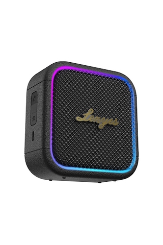 Lenyes S890 Su Geçirmez Özellikli Rgb Işıklı Askılı Mini Otg-tws Bluetooth Hoparlör V5.3 Siyah