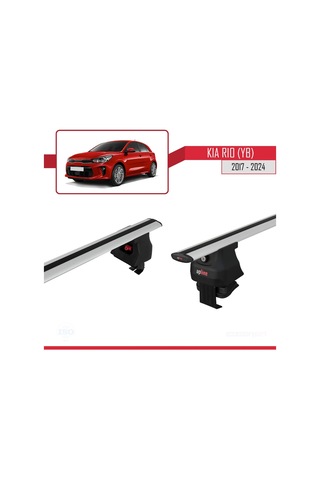 Kia Rio Yb Hatchback 2017 Ve Sonrası İle Uyumlu Ace-4 Ara Atkı Tavan Barı Gri