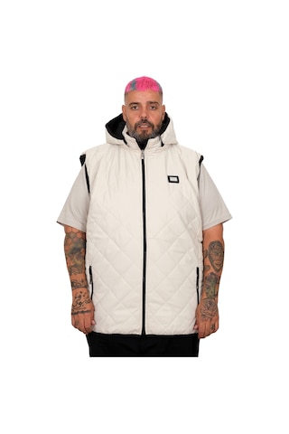 Mode Xl Battal Beden Erkek Kapitone Yelek 25709 Siyah
