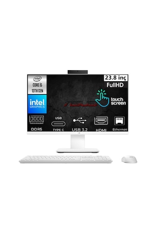 Asus V400 V440VAT-I58512W0D-K00 i5-13420H 16 GB 512 GB SSD 23.8" Free Dos AIO Masaüstü Bilgisayar