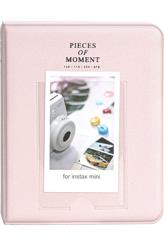 Fujifilm Instax Mini 12 Fotoğraf Makinesi + 20'li Film + Kıskaçlı Stand + pvc Albüm + Simli Pleksi Kılıf Seti Pembe