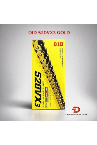 Dıd Dıd 520vx3 Gold Motosiklet Zinciri 120 Bakla