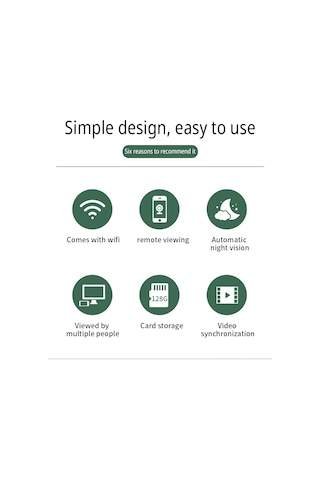Jeemson Ev İçin Mini Akıllı Wifi Güvenlik Kamerası - 2k Ultra Hd, Otomatik Gündüz/gece Görüşü, Uzaktan İzleme