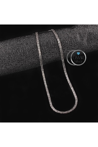 Omar Silver 925 Ayar El İşi Kral Kolye 3,65 Mm