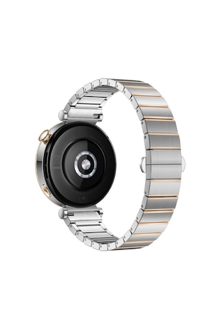 Huawei Watch Gt6 41mm İle Uyumlu Renk Detaylı 18mm Paslanmaz Çelik Metal Kordon Kayış