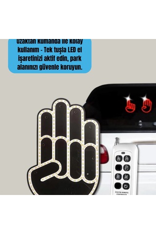 Suya Dayanıklı Led El Park Uyarı Lambası Uzaktan Kumandalı Dış Mekan Güvenlik Cihazı