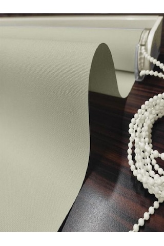 Mat Polyester Krem Stor Perde Krem