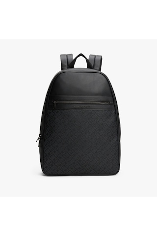 Tommy Hilfiger Th Monogram Backpack Erkek Siyah Çanta - Am0am13490