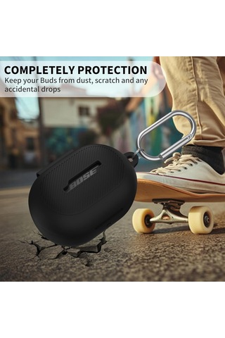 Vkemall Bose Quietcomfort Yeni Nesil Kulaklık İçin Silikon Korumalı Kılıf: Toz Engelleme Ve Kanca İle Siyah